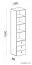 Jugendzimmer - Schrank Aalst 06, Farbe: Eiche / Creme / Schwarz - Abmessungen: 190 x 45 x 40 cm (H x B x T)
