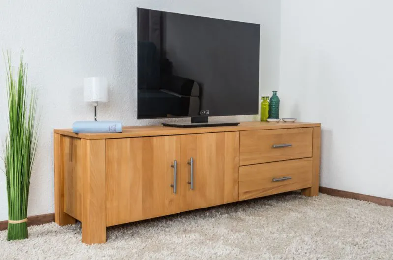 TV-Unterschrank Wooden Nature 127 Kernbuche massiv - 48 x 160 x 40 cm (H x B x T)