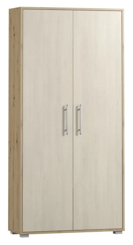 90 cm breiter Kleiderschrank mit 2 Türen | Farbe: Eiche Abbildung
