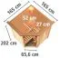Sauna Aurora 08, 68 mm Wandstärke - 165 x 165 x 202 cm (B x T x H)