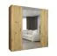 Kleiderschrank mit zwei Spiegeltüren Korab 79, Farbe: Eiche Artisan, zwei Kleiderstangen, 2 Meter breit, Soft-Close-Funktion, zwei Fächer, Griffe: Kaschmir