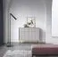 Wohnzimmer Komplett - Set S Worthing, 4-teilig, Farbe: Grau / Gold