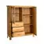 Robustes Esszimmer Komplett - Set B Floresta, 4-teilig, mit lebendig wirkender Maserung, Natur Eiche teilmassiv, geölt / gewachst, modernes und einfaches Design