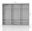 Schiebetürenschrank / Kleiderschrank Vaitele 11, Farbe: Anthrazit Hochglanz / Walnuss - 224 x 272 x 61 cm (H x B x T)