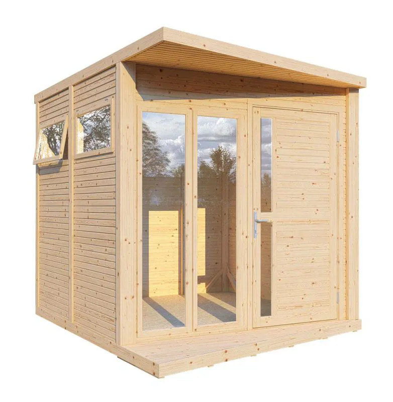 Gartenhaus Jena 01 inkl. Fußboden, Naturbelassen - Elementgartenhaus, Nutzfläche: 5,1 m²
