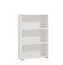 Regal mit drei Fächer Knide 01, Farbe: Weiß, Bücherregal, schlichtes Design, ABS-Kantenschutz, Maße: 107,5 x 70 x 24,5 cm, gut kombinierbar