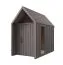 Grau-Braune Gartenhütte | Dreieckfenster | Grau-Braun | Grundfläche: 4,64 m² | Skandinavischer Style | Malmö 23 | Satteldach | Außenmaße: 162,4 x 285,7 cm