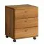 Rollcontainer Lencois 30, Farbe: Natur, Eiche massiv geölt und gebürstet – Abmessungen: 62 x 50 x 48 cm (H x B x T)