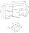 Kommode mit eleganten Design Leeds 25, Farbe: Grau - Abmessungen: 86 x 155 x 45 cm (H x B x T)