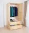 Kleiderschrank 90 cm breit