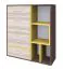 Kommode Kerema 16, Farbe: Nuss / Ulme / Gelb - Abmessungen: 120 x 100 x 41 cm (H x B x T)