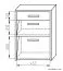 Schuhschrank Pamanukan 07, Farbe: Erle - Abmessungen: 69 x 50 x 34 cm (H x B x T)