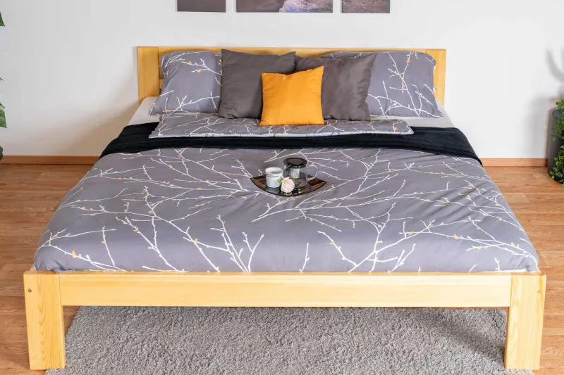 Doppelbett / Gästebett Kiefer massiv Vollholz natur 73, inkl. Lattenrost - Abmessung 180 x 200 cm