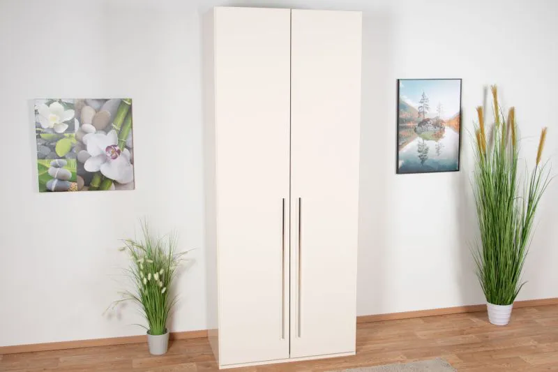 92 cm breiter Kleiderschrank mit 2 Türen | Farbe: Beige Abbildung