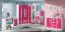Kinderzimmer - Kommode Walter 06, Farbe: Weiß / Rosa Hochglanz - 85 x 120 x 40 cm (H x B x T)