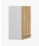 Drehtürenschrank / Hängeschrank | 71,5 x 60 x 29 cm | Braun / Weiß | Parnassus 08 | 2 Türen | Metallgriffe silberfarben | Front in Holzoptik