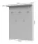 Garderobe Garim 56, Farbe: Weiß Hochglanz - Abmessungen: 100 x 76 x 17 cm (H x B x T)