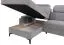 Schlichtes Ecksofa Kinrooi 01, Farbe: Grau - Abmessungen: 99 x 259 x 166 cm (H x B x T) - Ottomane: Links