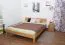 Futonbett / Massivholzbett mit Kopfteil Wooden Nature 01, Eiche geölt, Liegefläche 180 x 200 cm, auffallendes Kopfteil, starke Rahmenbretter