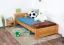 Kinderbett / Jugendbett Kiefer massiv Vollholz Erlefarben 78, inkl. Lattenrost - 100 x 200 cm