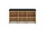 Schuhschrank Bering 01 | Maße: 96 x 34 x 51 cm | Sitzfläche aus Schwarzen Samt | Farbe: Artisan Eiche | ABS-Kanten | für Vorzimmer | laminiert