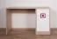 Kinderzimmer - Schreibtisch Fabian 10, Farbe: Eiche Hellbraun / Weiß / Rosa - 78 x 120 x 50 cm (H x B x T)