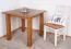Tisch | Kiefer massiv Vollholz | Eichenfarbe| 80 x 80 cm | Junco 239A