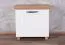 Sitzbank mit Stauraum / Schuhschrank Cuenca 09, Farbe: Eiche / Weiß - Abmessungen: 60 x 60 x 39 cm (H x B x T)