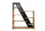 Regal "Lipik" 04, Farbe: Eiche / Schwarz, teilmassiv - Abmessungen: 150 x 120 x 36 cm (H x B x T)