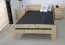 Bettrahmen für Kinder / Kinderbett 140 x 200 cm | Massivholz: Kiefer | Natur Lackiert | inkl. Rollrost Abbildung