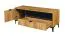 TV-Möbel / TV-Schrank mit zwei Fächer Calmuco 05, Farbe: Eiche Craft Gold / Schwarz, Maße: 51,5 x 129 x 40,5 cm, eine Schublade, robust und qualitativ hochwertig