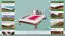Doppelbett / Gästebett Kiefer Vollholz massiv Nussfarben A10, inkl. Lattenrost - Abmessung 160 x 200 cm