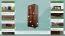 Kleiderschrank Kiefer Vollholz massiv Nussfarben 006 - Abmessung 190 x 80 x 60 cm (H x B x T)
