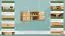 TV-Unterschrank Kiefer Vollholz massiv natur 002 - Abmessung 55 x 136 x 47 cm (H x B x T)
