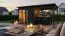 Gartenlaube | Schleppdach | inkl. Fußboden | Anthrazit | Elementbauweise | 4,49 x 2,34 Meter | Poolhaus | Sonnenglück 01 | Flachdach | Fenster aus Sicherheitsglas