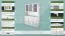 Vitrine Kiefer Vollholz massiv weiß Lagopus 115 - Abmessungen: 200 x 150 x 40 / 50 cm (H x B x T)