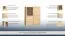 Vitrine Jussara 10, Farbe: Hellbraun, Eiche teilmassiv – 150 x 124 x 42 cm (H x B x T)