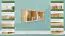 Hängeregal / Wandregal Kiefer massiv Vollholz natur Junco 334 - 30 x 81 x 24 cm (H x B x T)