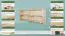Hängeregal / Wandregal Kiefer massiv Vollholz natur Junco 336 - Abmessungen: 47 x 124 x 24 cm (H x B x T)