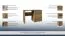 Schreibtisch Selun 11, Farbe: Eiche Dunkelbraun - 75 x 120 x 53 cm (H x B x T)