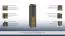 Vitrine Selun 10, Farbe: Eiche Dunkelbraun / Grau - 197 x 50 x 43 cm (H x B x T)