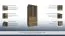 Vitrine Selun 09, Farbe: Eiche Dunkelbraun / Grau - 197 x 90 x 43 cm (H x B x T)