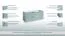 Waschtischunterschrank Meerut 31 mit Siphonausschnitt, Farbe: Aquamarin – 50 x 119 x 45 cm (H x B x T)