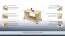 Couchtisch Zafra 04, Farbe: Eiche Braun - 90 x 50 x 50 cm (B x T x H)