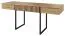 Schreibtisch Slatina 35, Farbe: Eiche / Schwarz, teilmassiv - Abmessungen: 80 x 190 x 65 cm (H x B x T)