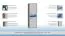 Jugendzimmer - Schrank Michael 01, Farbe: Eiche Braun / Grau / Blau - 138 x 45 x 34 cm (H x B x T)