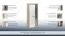 Vitrine Madryn 04, Farbe: Eiche Sonoma / Weiß - 195 x 80 x 40 cm (H x B x T)