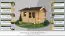 Holz-Gartenhaus 3,98 x 3,98 Meter (inkl. Dach) | Naturbelassen | Satteldach | 44 mm Blockbohlen-Haus Abbildung