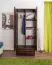 Kleiderschrank Kiefer Vollholz massiv Nussfarben 006 - Abmessung 190 x 80 x 60 cm (H x B x T)