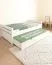 Einzelbett / Gästebett "Easy Premium Line" K1/1h inkl. 2. Liegeplatz und 2 Abdeckblenden, 90 x 200 cm Buche Vollholz massiv weiß lackiert